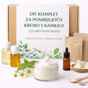 Komplet za pomirjujočo kremo s kamilico